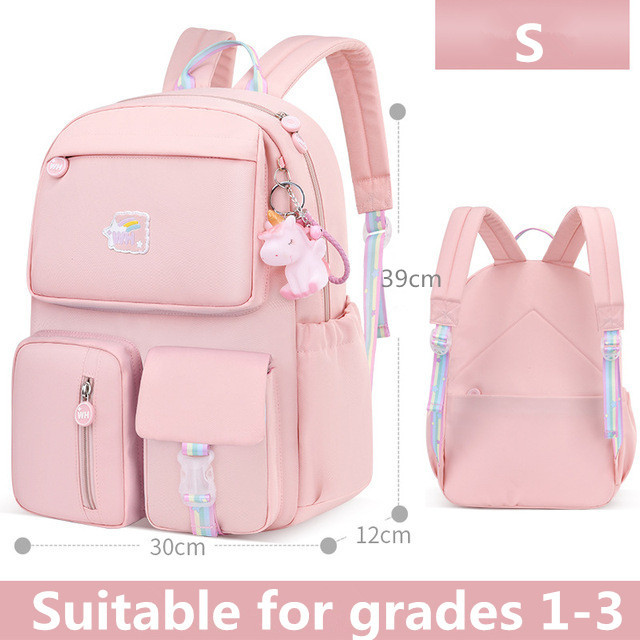 Korean Fashion Rainbow Shoulder Bag Children Waterproof Backpacks Strap School Bags For Teenagers Girls Kids School Bags mochilas