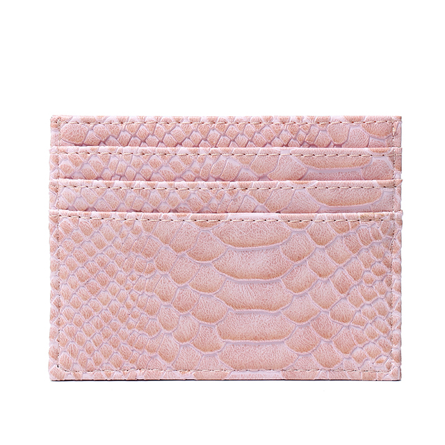 Customized Hot Sales Card Holder Men Women Ostrich/Crocodile/Python/Snake PU Leather PU Wallets Small Card Holder Bag Card Holder