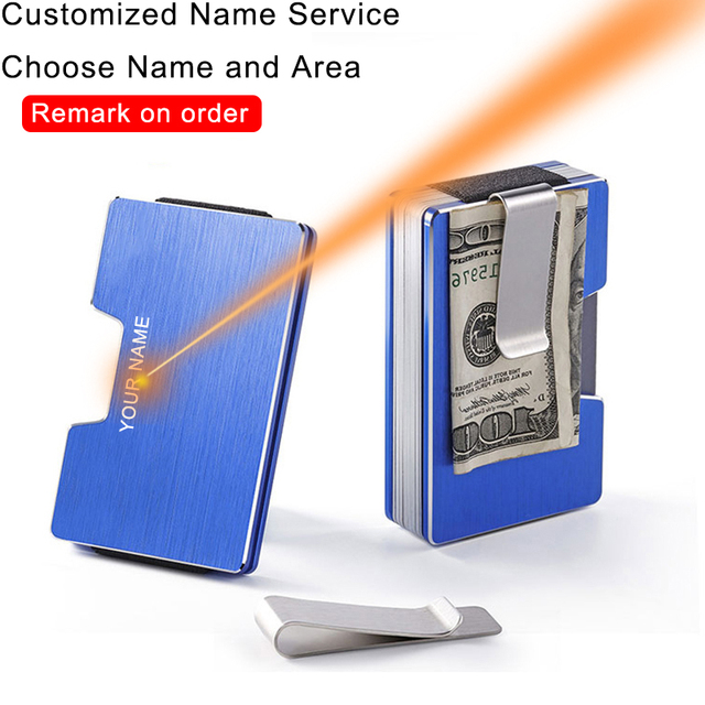 Anti RFID Aluminum Metal Credit Card Holder Men Slim Magsafe Macsafe Wallet Case Bank Card Holder Protection Small Pocket 2021