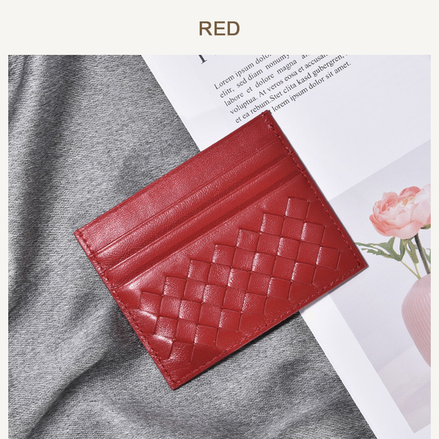 100% Leather Credit Card Men Ultra-thin Brand Business Card Multiple Card Slots Anti Degaussing Simple Women Card Bags