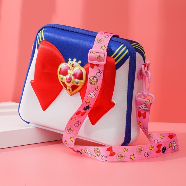 Japanese sailor moon make up bag leather cosmetic storage bag cute cartoon large capacity cosmetic bag