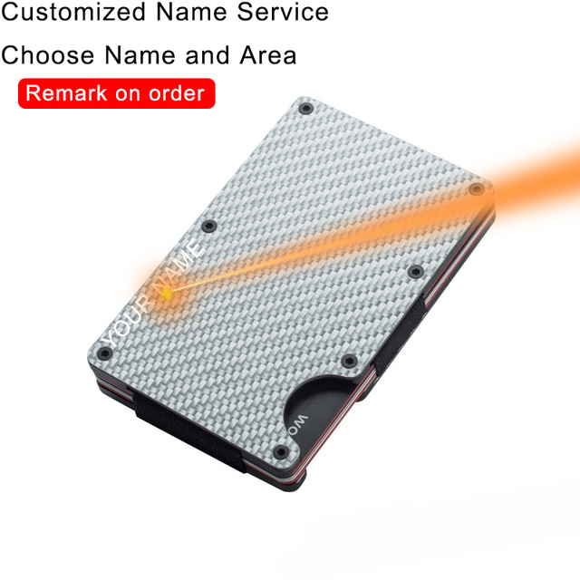 RFID Carbon Fiber Credit Card Holder Men Women Bank ID Card Holder Aluminum Container Metal Magsafe Minimal Ride Wallet