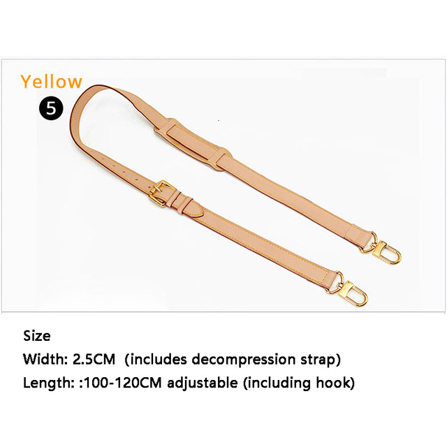 BAMADER Brand High Quality Genuine Leather Bag Strap Length 107cm-119cm Luxury Adjustable Shoulder Strap Women Bag Accessories