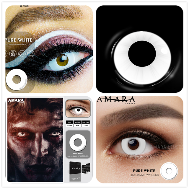 Amara Colored Contact Lenses For Eyes Anime Cosplay Colored Lenses Blue Purple Multicolor Contact Lenses Makeup Beauty