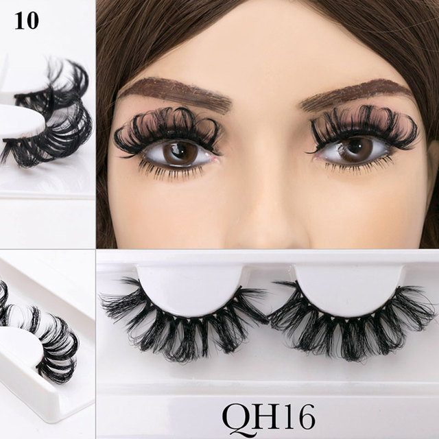 1pairs 8-20mm False Eyelashes Russia Curl Lashes DD Volume Handmade Thick Mink Eyelashes Full Strip Lashes Cruelty Free Cilios