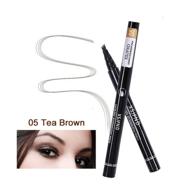 Four Heads Eyebrow Pencil Waterproof Sweat-proof Liquid Eyebrow Pencil Non-fading 4-fork Eyebrow Pencil Makeup TSLM1