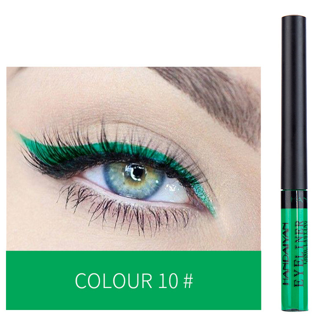 12 Colors Liquid Eyeliner Pen Set Waterproof Long Lasting Matte Colorful Eye Liner Cosmetic Quick Dry White Green Liner Makeup Kit