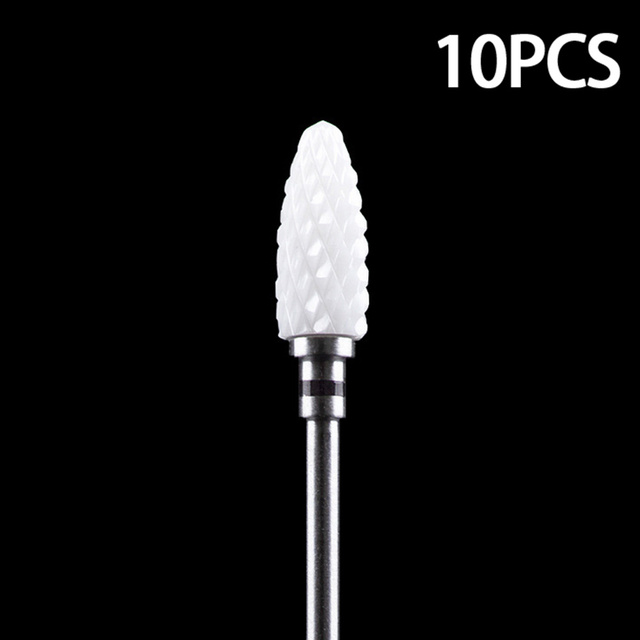 Nail Bits Ceramic Nail Drill Bit Pedicure Drill Milling Cutter For Manicure Machine Pedicure Caps Ceramic Drill Nail Polish Tools