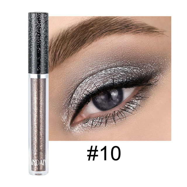 New Golden Shiny Liquid Eyeshadow Metallic Diamond Glitter Eyeshadow Palette Lasting Shimmer Pigmented Eye Shadow Cosmetics 1PC