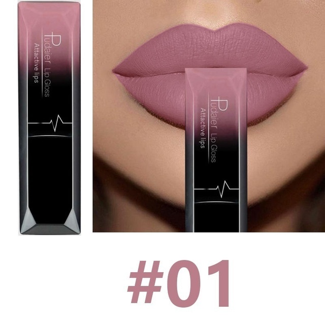 Hot Sales Waterproof Nude Matte Velvet Shiny Lip Gloss Lip Balm Sexy Lipstick Tint 21 Colors