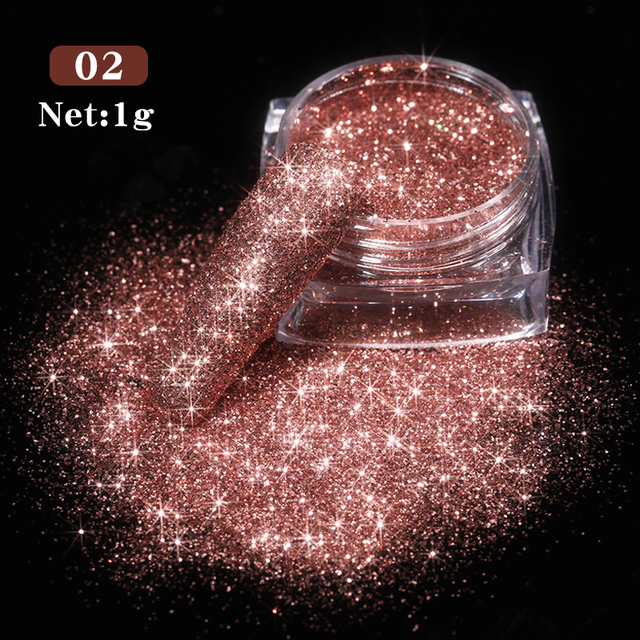 Born Pretty Reflective Glitter Powder Bright Light Shining Nail Chrome Pigment Dust Powder Nail Decoration for Gel Polish