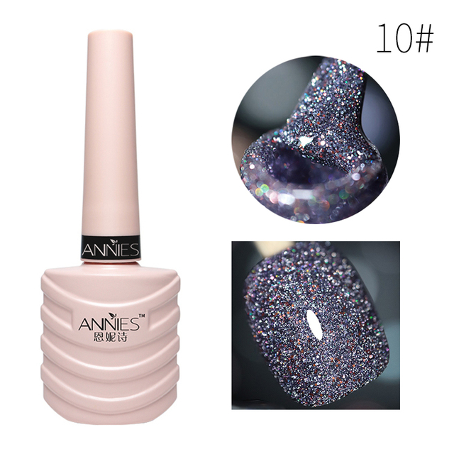 10ml Colorful Diamond Nail Gel Polish Holographic Auroras Glitter Soak Off UV Semi Permanent Varnish Gel Nail Art Gel TSLM1