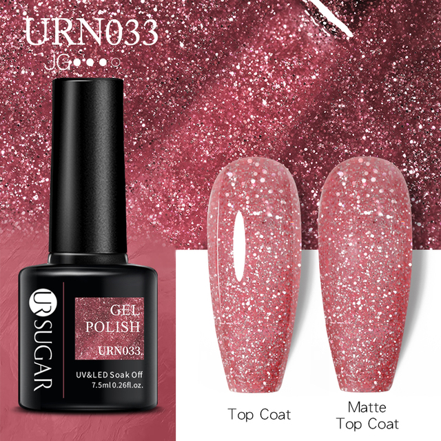 UR SUGAR Glitter Nail Gel Polish Color Glitter Sequins Shiny Gel Base Long Lasting Nail Art Varnish