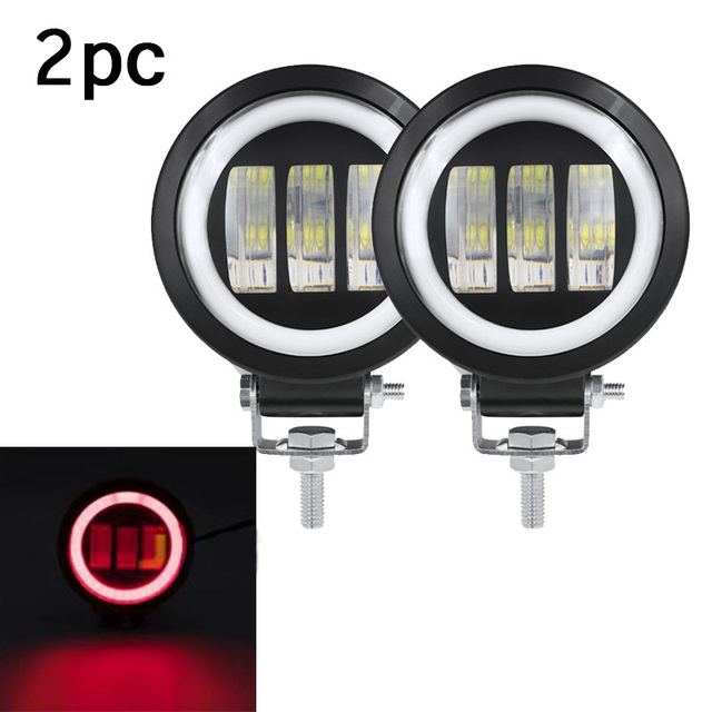 2pcs LED Work Light 12V 30W Fog Lights Waterproof 4x4 Offraod SUV Motorcycle Auto Car Auxiliary Headlight Led Round Car Lights