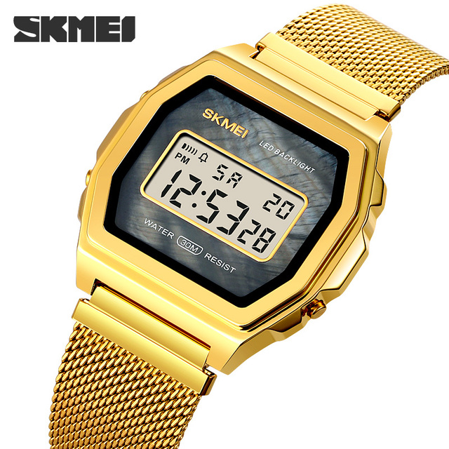 SKMEI Digital Movement Male Wristwatch Countdown Calendar Alarm LED Display Men Electronic Watch Relojes para hombre Montre