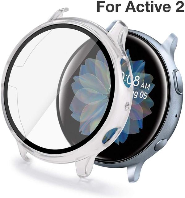 Full Tempered Glass Screen Protector Case For Samsung Galaxy Watch Active 2 40mm 44mm 40 44mm Protect Protective Film