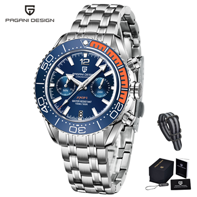 PAGANI New Design Diver Watch Men 10Bar Waterproof Date Watch Sport Watches Top Brand Mens Quartz Wrist Watch Relogio Masculino
