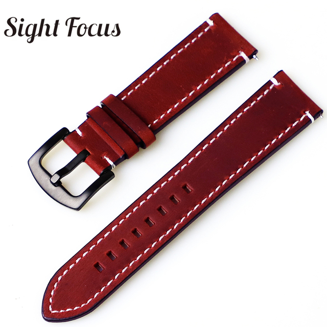 18mm,19mm,20mm,21mm,22mm,24mm Vintage Leather Watch Strap Quick Release Pins Watch Band For Samsung Huawei IWC Watches