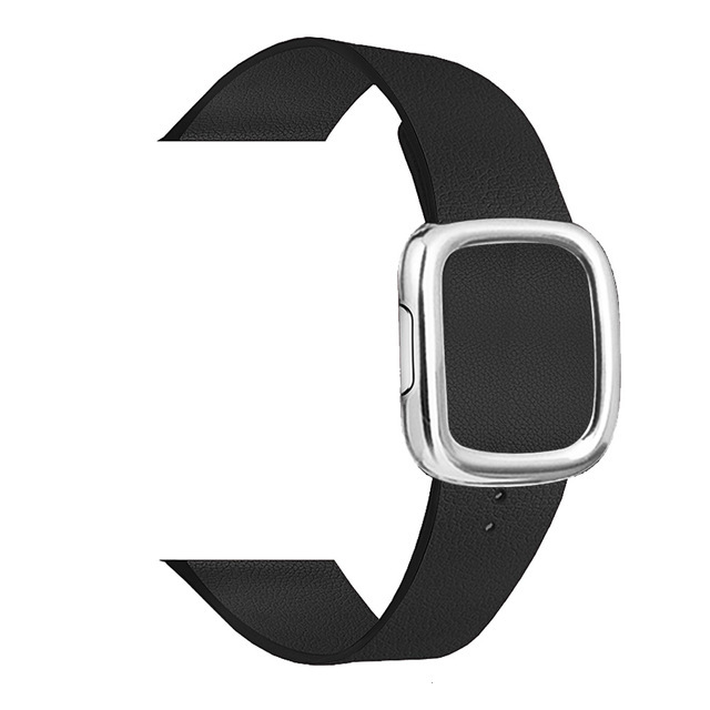 Modern Style Leather Loop Strap for Apple Watch Series 7 6 5 4 3 2 Bands Bracelet for IWatch 38/40/42/44mm Watches Accessories