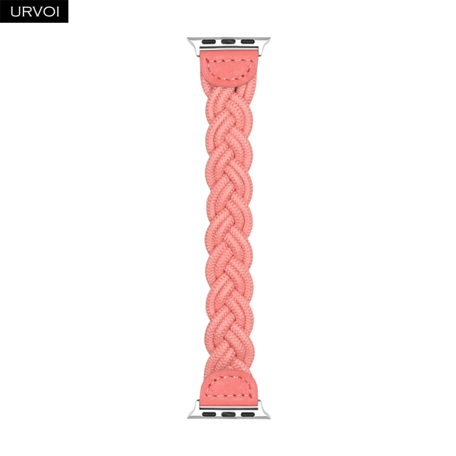 URVOI Braided Band for Apple Watch Series 7 6 SE 5 4321 Woven Nylon Strap for iWatch 40 44mm Stretchable Classic Design