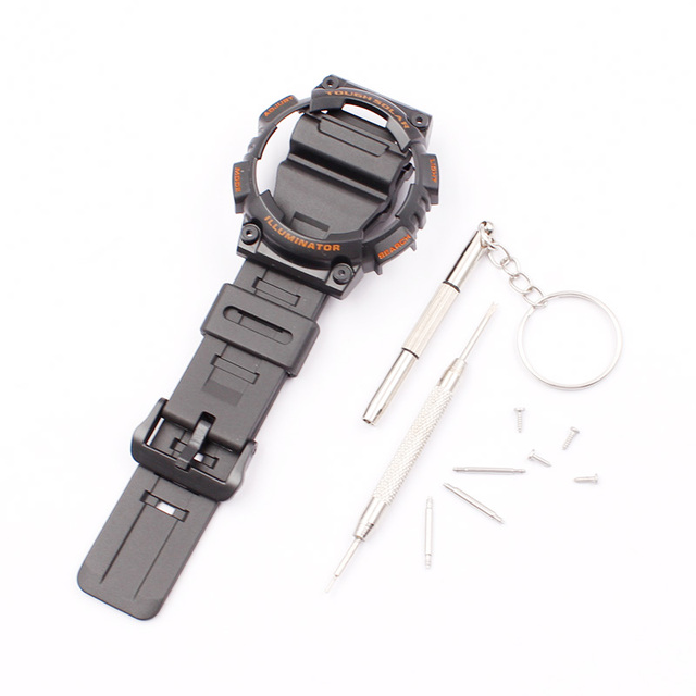 Watch Accessories for Casio Resin Strap AQ-S810W AQS810WC Pin Buckle Men's and Women's Sports Silicone Strap Case 18mm