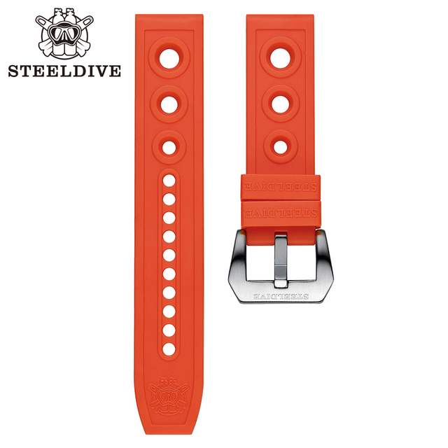 Steeldave Automatic Mechanical Strap 20mm Replacement Watch Bands Automatic Watch Bracelets Diving Watches Waffle Strap 20/22mm