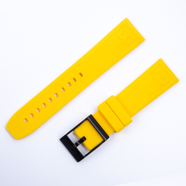 Silicone Watches Rubber Soft Band 20mm 22mm 24mm Watchband for Breitling Strap navitimer Avenger Superocean Logo Strap