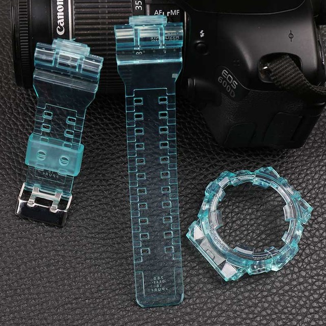 Watch Accessories 16mm Resin Strap for Casio G-SHOCK GA-700-710-735 Watch Transparent Strap Men & ML Sport Watch Case