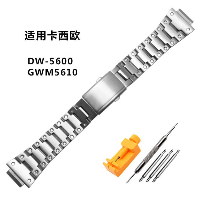 Metal Case + Bezel Strap for G-shock DW5600/5610 GW5600E Stainless Steel Watch Band for Casio DW/GW5000 DW5035 Watch Accessories