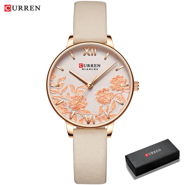 CURREN Women's Watches Top Brand Luxury Stainless Steel Watch Strap for Women Rose Clock Stylish Quartz Ladies Watch