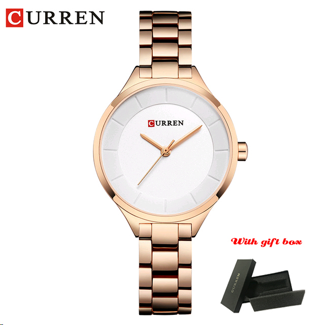 CURREN Fashion Creative Design Ladies Quartz Watch Woman Luxury Stainless Steel Women Watches Casual Female Clock