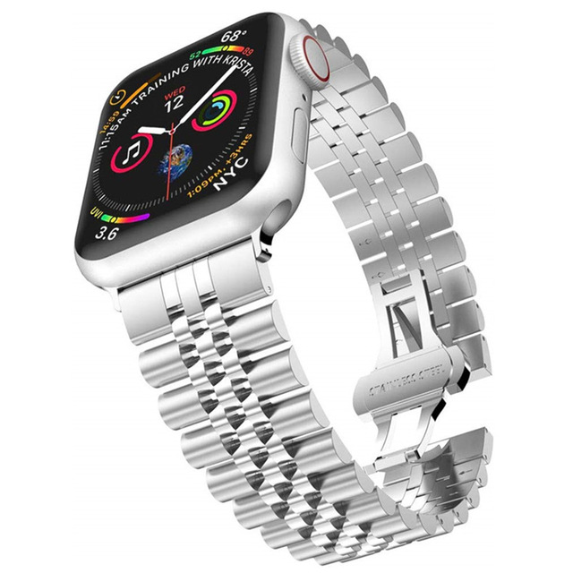 Metal Bracelet Band for Apple Watch 41mm 45mm 40mm 44mm Stainless Steel Sport Wrsitband for iWatch Series 7 Se 6 5 4 Watches