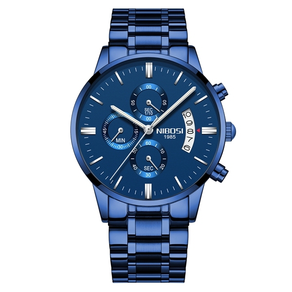 NIBOSI Fashion Watches Mens Top Brand Luxury Watches Rose Gold Waterproof Relogio Masculino Stainless Steel Quartz Wristwatch
