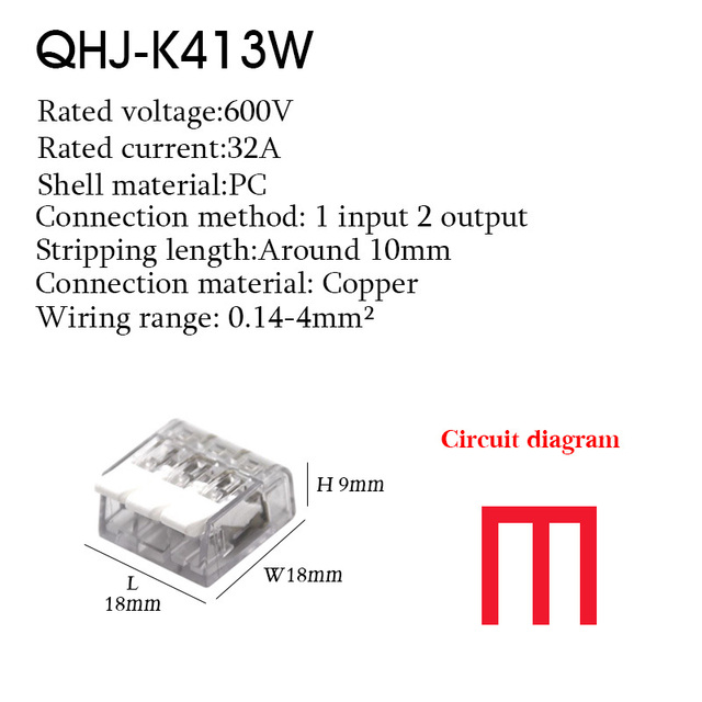 Wire Connector Small Quick Universal Compact Connector Spring Wire Cable Electrical Connectors Push In Terminal Block 412-415