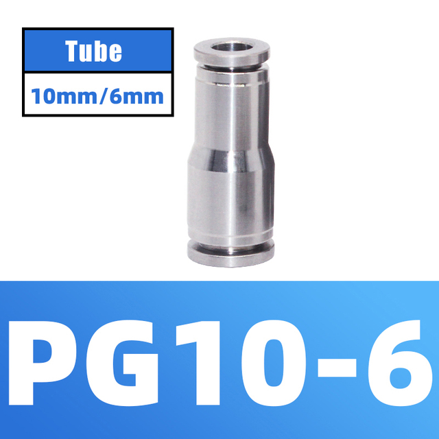 304 Stainless Steel Air Hose Fitting Pneumatic Coupling Tube Coplin Quick Open PG PU4 PU6 PU8 PU10 Trachea Metal Fitting