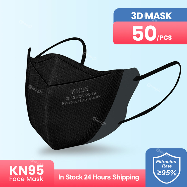 Elough Mask FFP2 CE Certificated 3D Protective Kn95 Face Mask Dust-proof PM2.5 Respirator Filtration Respirator KN 95 Mask