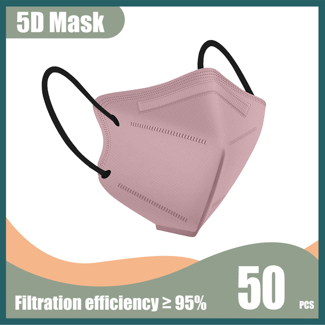 5D face mask KN95 health mask FFP2 ce approved fp2 masks kn 95 black mascara mask ffp3