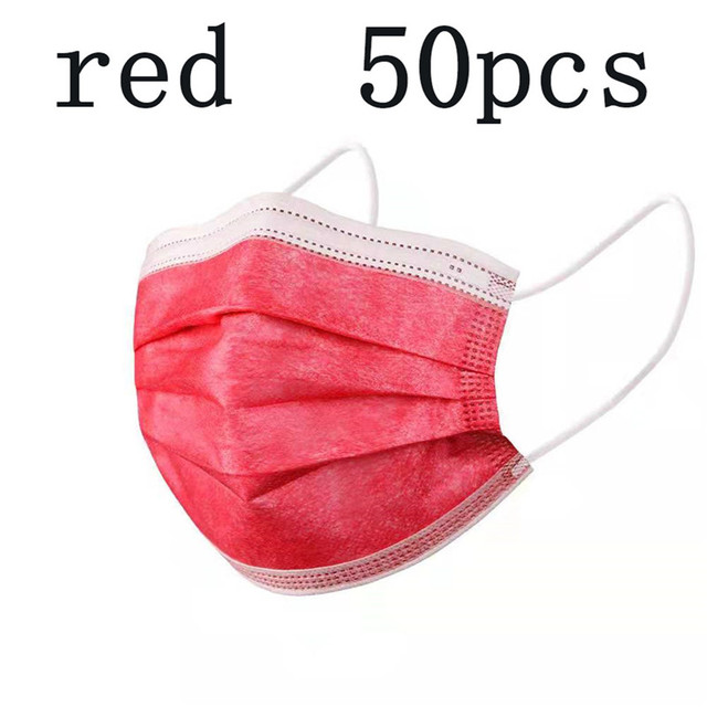 Nonwoven Disposable Masks 3 Layers Face Mask Breathable Disposable Mouth Mask Adult Mascarilla Mask 18 Hours Shipping