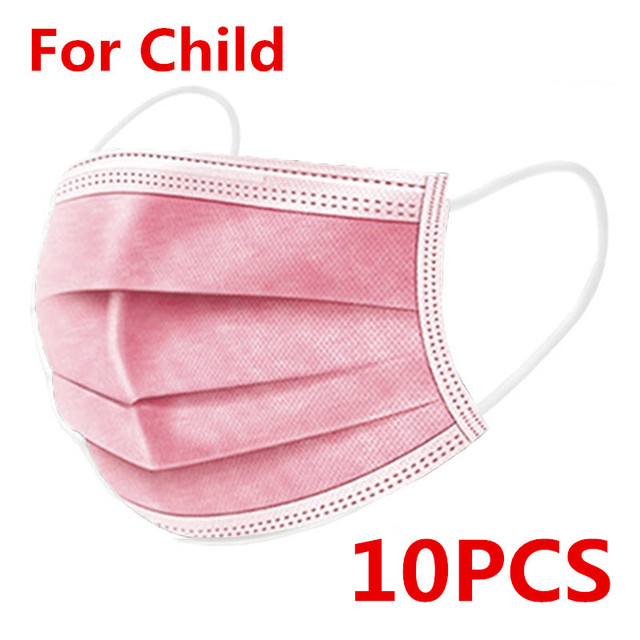 10-200pcs Disposable Kids Baby Masks Christmas Non-woven Face Mask 3 Layer Filter Ply Anti-dust Baby mascarillas quiurgicas