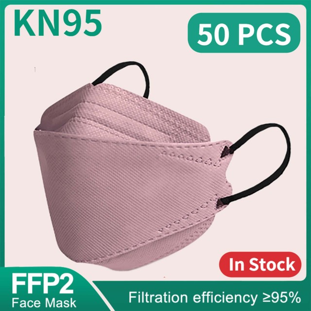 KN95 Fish Mask FPP2 Masks Morandi mascherine ffp2 4 Layer KF94mask Black Face Mask FFPP2 Approved FP2 Mascarillas 10-100pcs