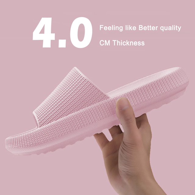 Cloud Orthotic Slippers Sandal Thickened Bathroom Platform Non-slip Women Flip Flops Sandals Women Soft Mute EVA Indoor Slides