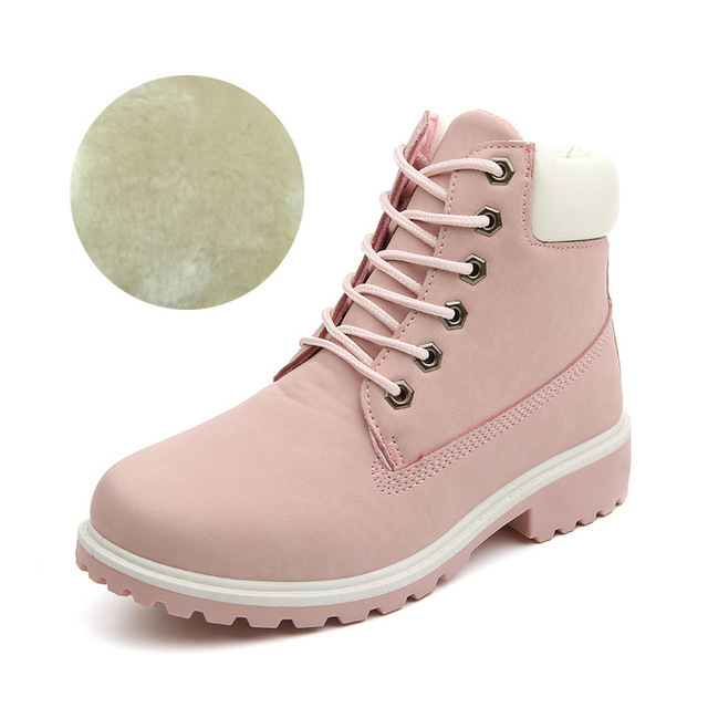 Women Ankle Boots 2021 New Brand Snow Boots Fashion Winter Warm Solid Women Boots Square Heel Woman Shoes Plus Size 36-41