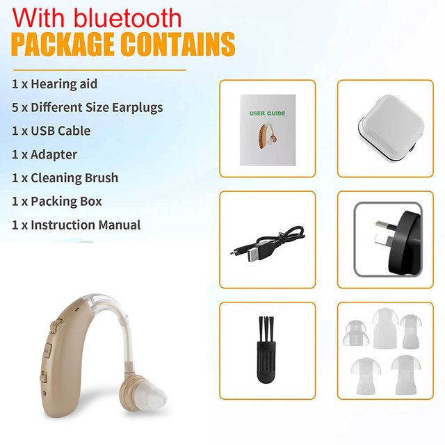 Bluetooth Hearing Aid Deaf Speaker Audio USB Hearing Aid Elderly Deaf Small Rechargeable Tone Adjustable Call