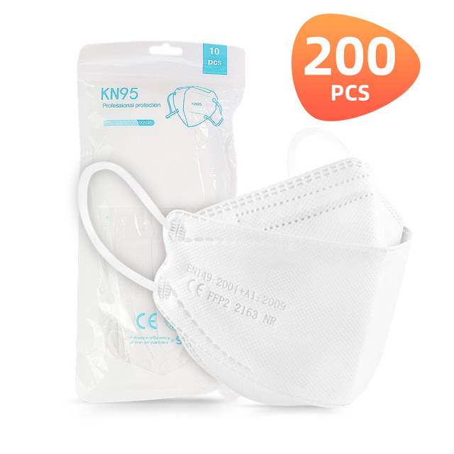 Adult KN95 Mask 4 Layers Fish Type Mask CE FFP2 Face Mask ffp2 Dust Mask Respirator FFP2 Face Mouth Masks fpp2