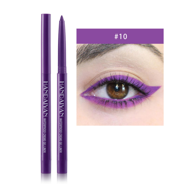 Diamond Glitter Eyeshadow Eye Liner Gel Pencil Makeup Liner Long Lasting Matte Pink Silkworm Champagne Gold Eyeliner Pen