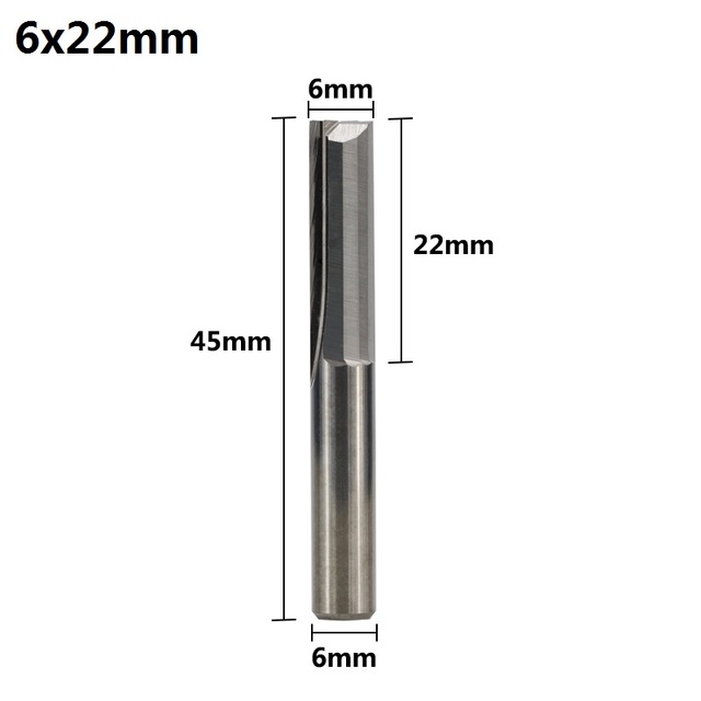 XCAN 1pc 4mm/6mm Shank 2 Flute Straight End Mill Carbide CNC Router Bit Engraving Bit Straight Slot Milling Cutter