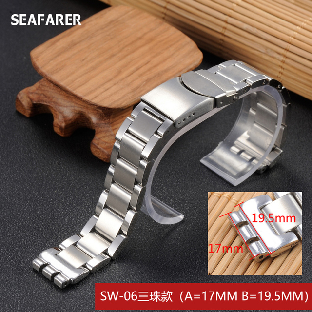 Watch Accessories Watch Strap For Swatch Watch Stainless Steel Bracelet Solid Convex And Prong Steel Belt 17mm 17.5mm 20mm 22mm