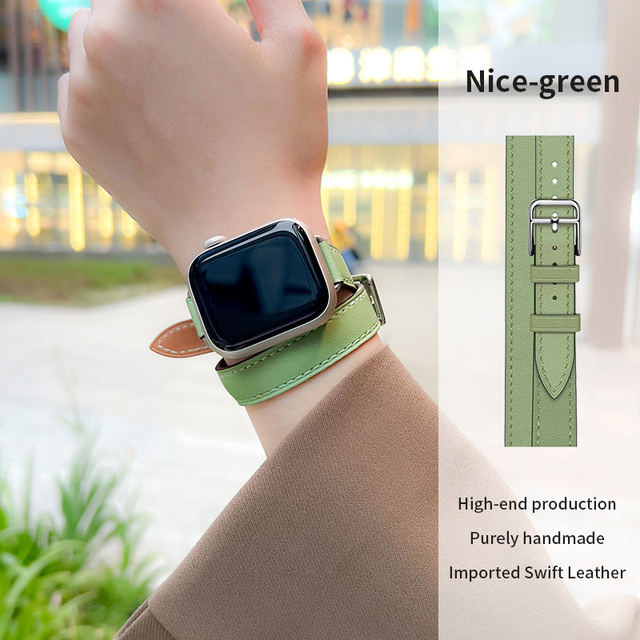 Kebitt Newest High Quality Double Round Band for Apple Watch Series 7 6 Se 5 4 3 2 1 Iwatch Strap Fashion Men Women 14mm Width