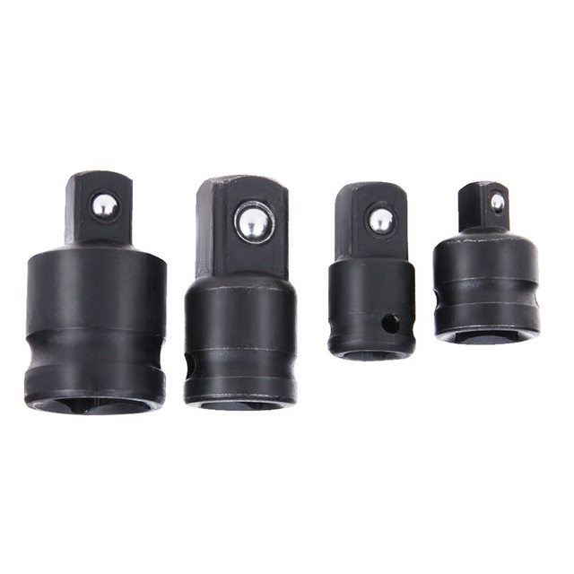 4pcs 1/4 3/8 1/2 Ratchet Wrench Socket Adapter Spanner Keys Set Adapter Drive Electric Reducer Operation Blacken Tools