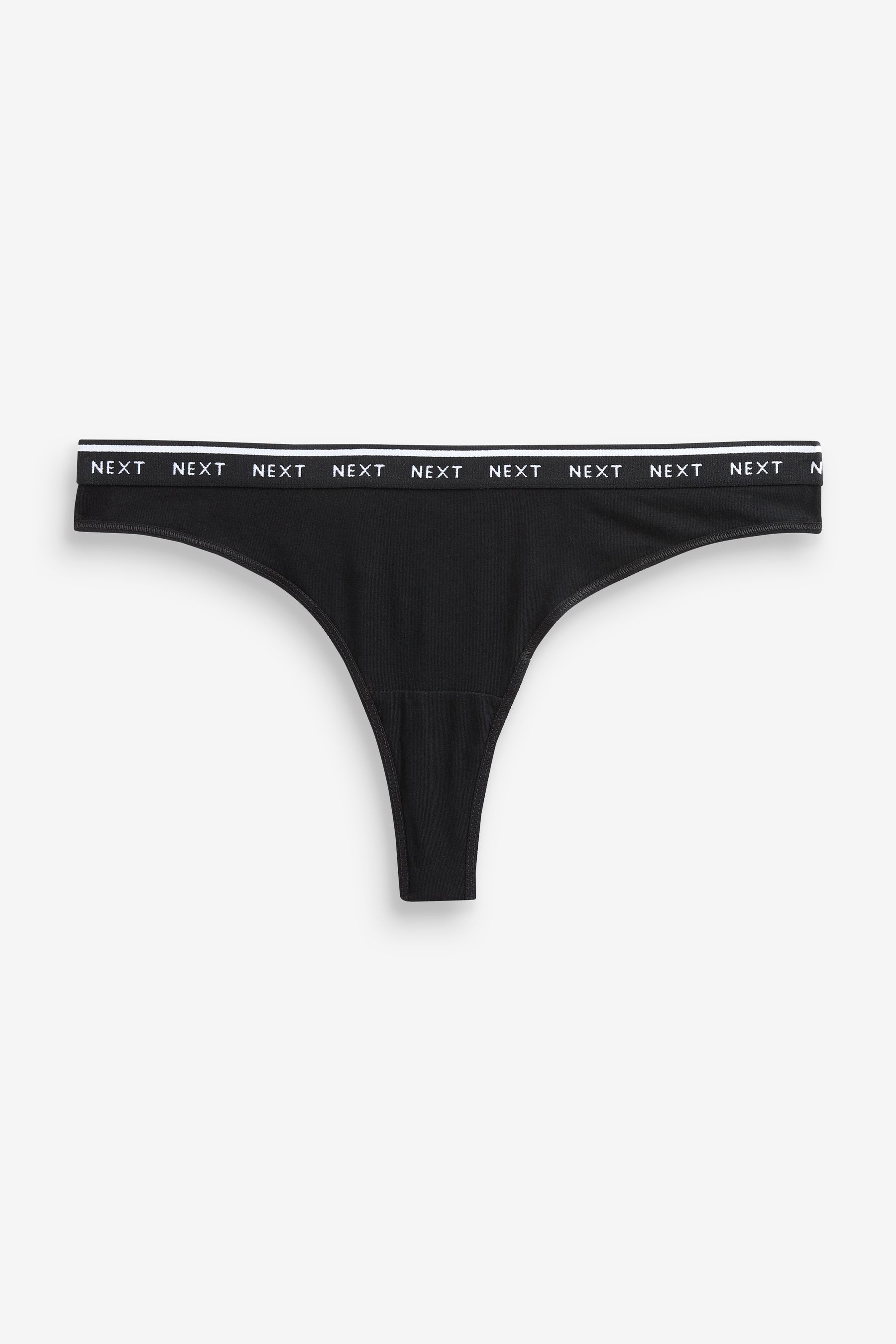 Cotton Rich Logo Knickers 4 Pack Thong